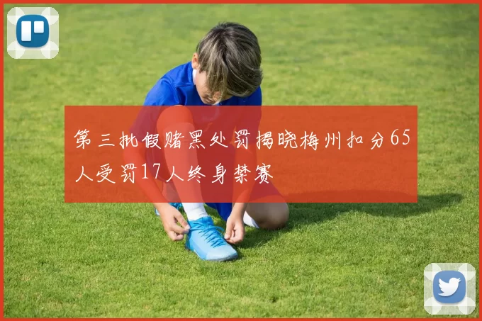 第三批假赌黑处罚揭晓梅州扣分65人受罚17人终身禁赛